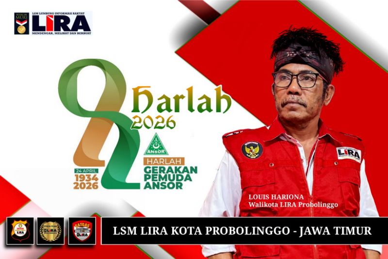 Harlah GP Ansor ke-92, Walikota LIRA Probolinggo Louis Hariona Ajak Pemuda Terus Berkontribusi untuk Bangsa